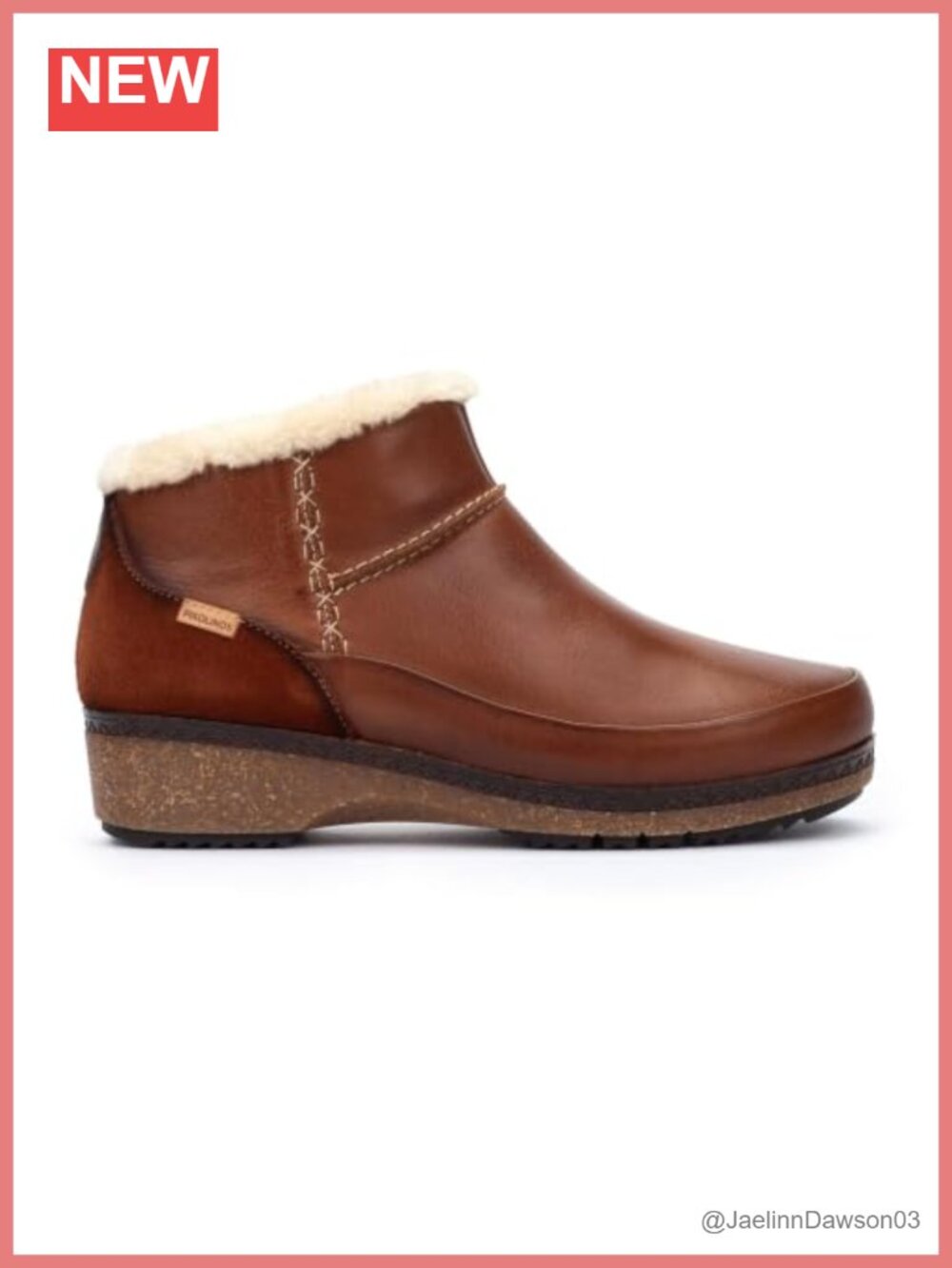 PIKOLINOS Granada Ankle Bootie Calfskin Leather Memory Foam Flat Women's
